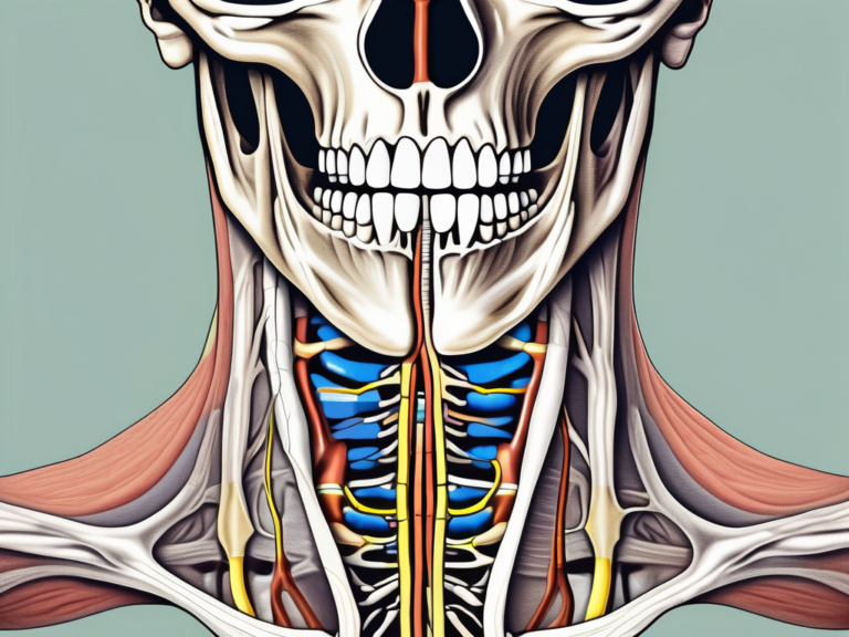 The human mandible highlighting the inferior alveolar nerve