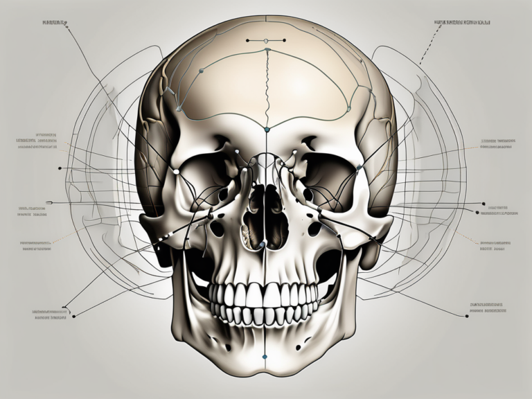 A detailed human skull