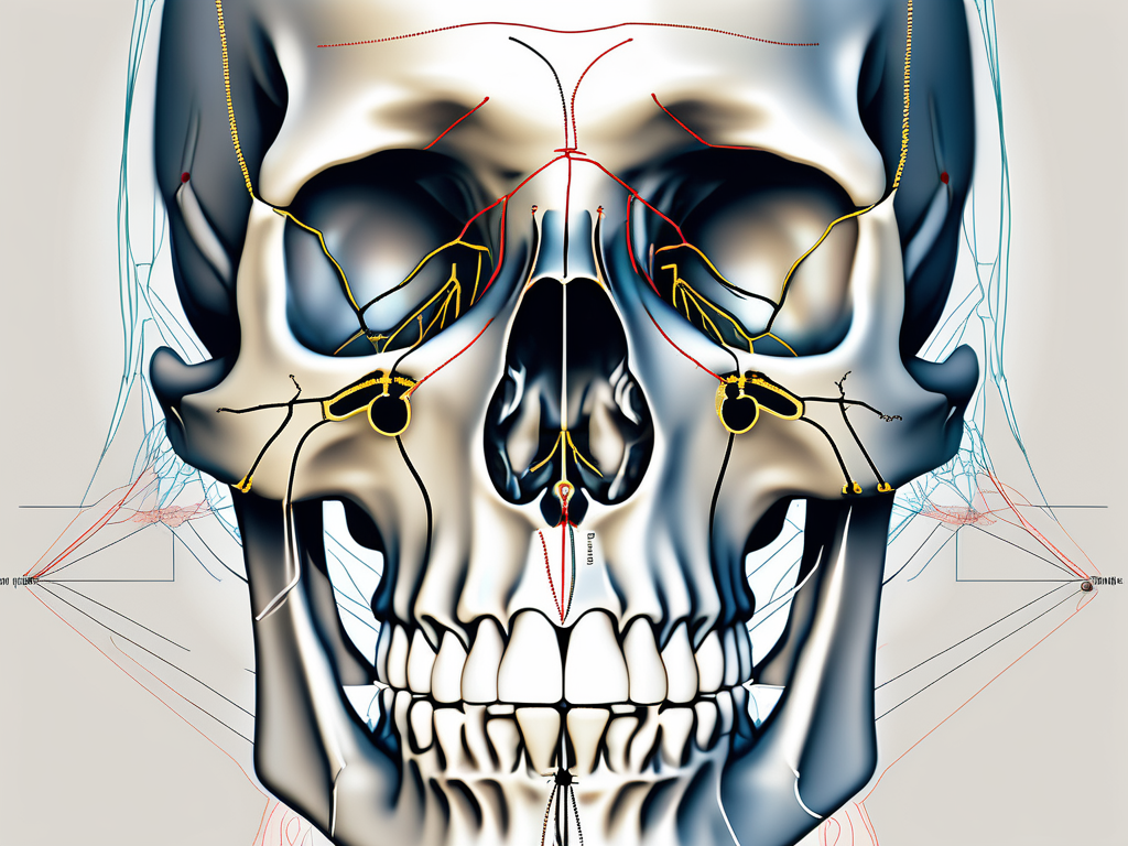 A detailed human skull