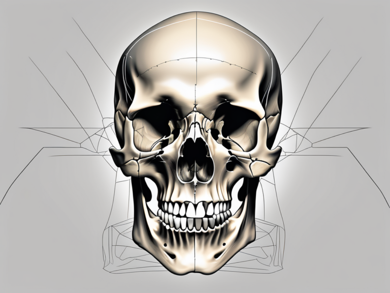 A detailed human skull